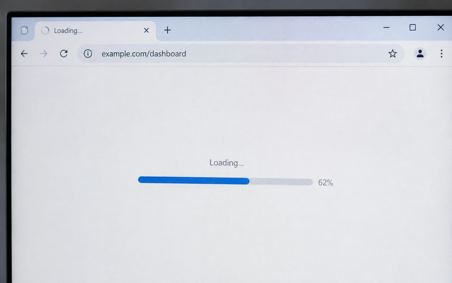 Browser tab stuck loading past three seconds